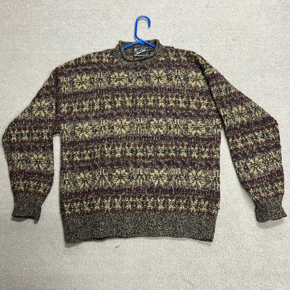American Eagle Vintage Hand Knit Wool Sweater Medium